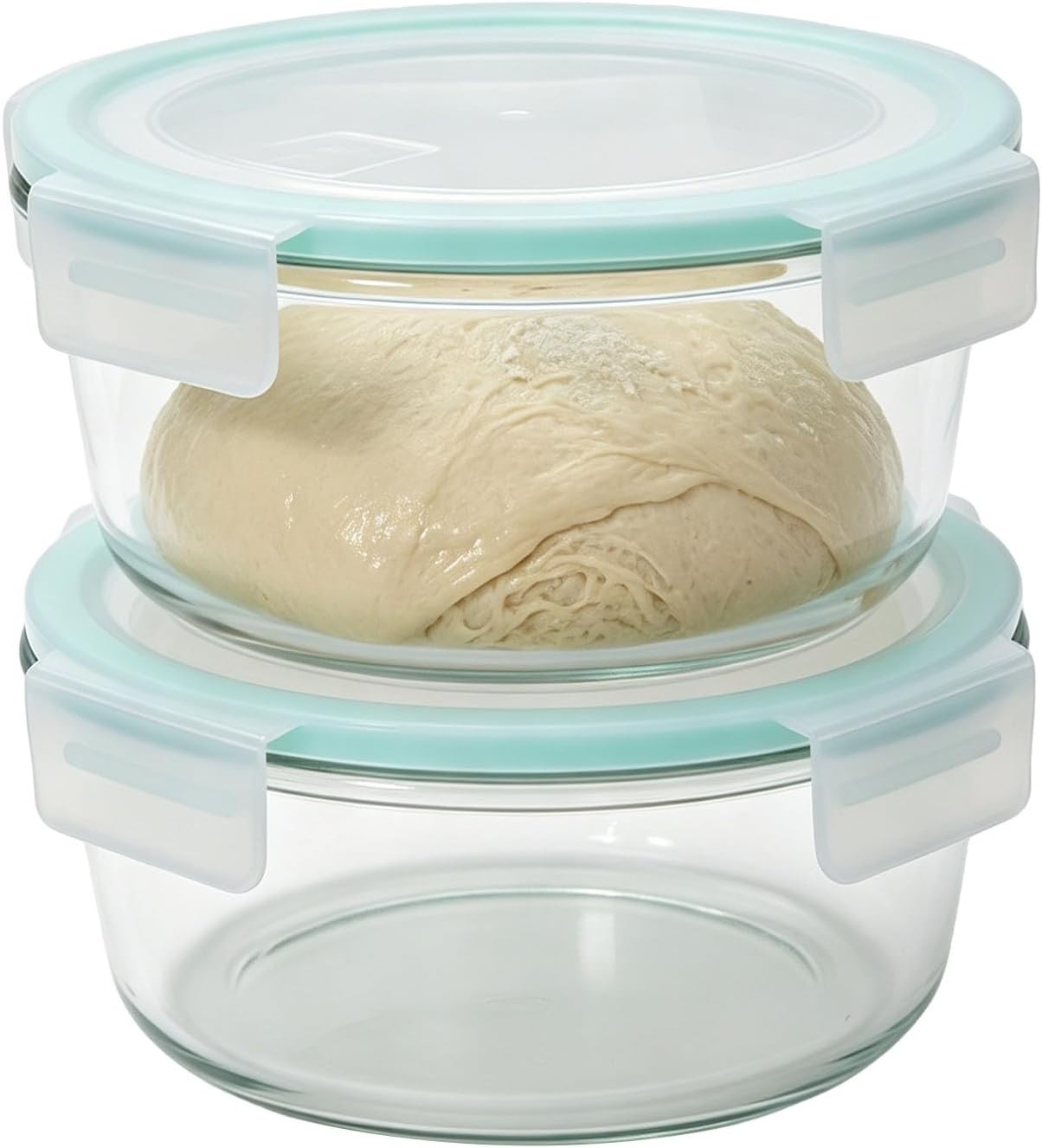 2 Pack Pizza Dough Proofing Basket Proofing Box W/ Clear Airtight Lid Food