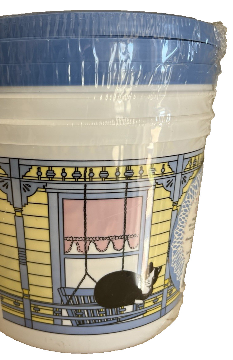 Vintage Packerware Containers NEW Sealed Set 3 CATS Victorian Porch RARE!!