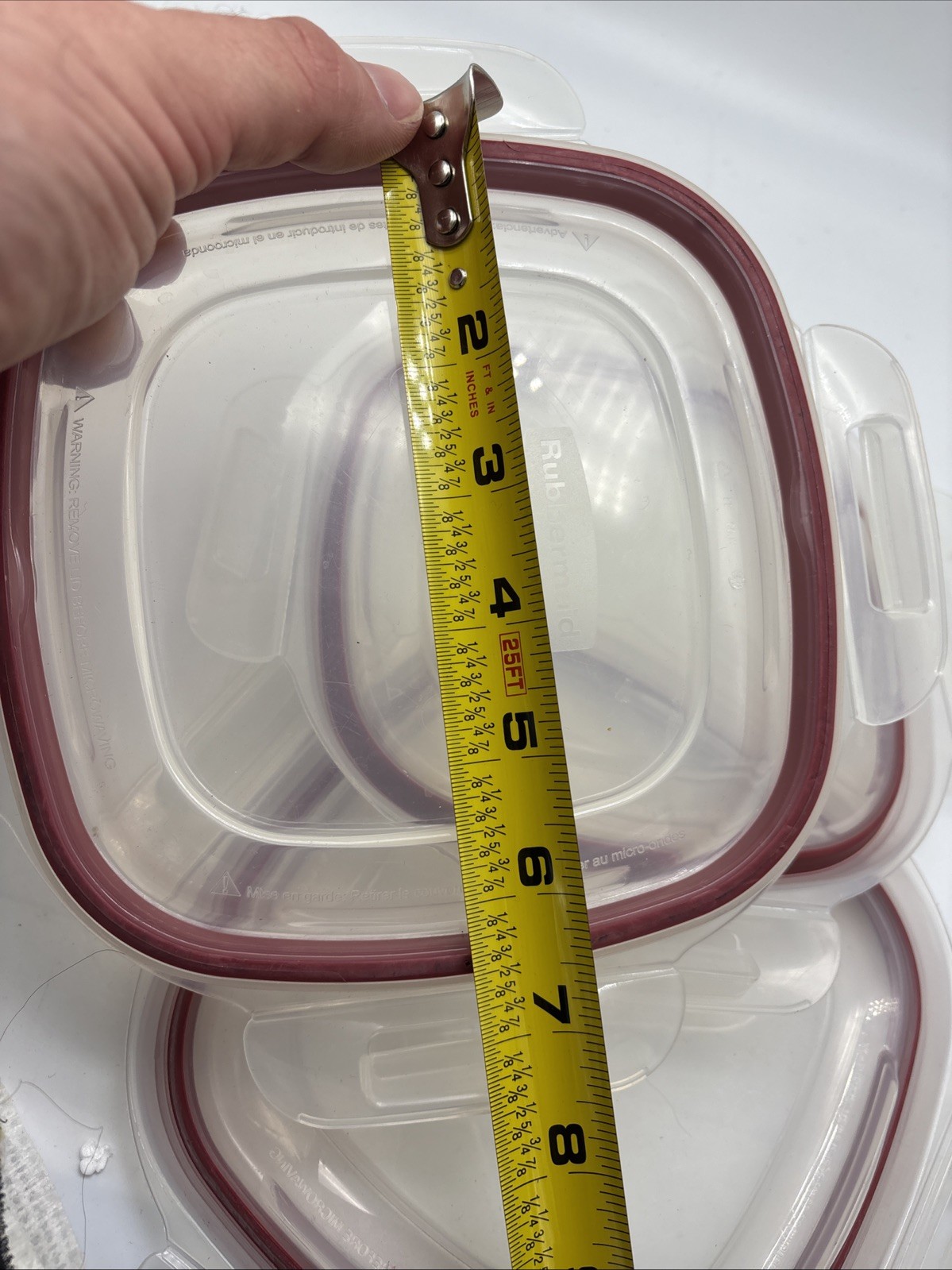 Lot Of 3 Rubbermaid Servin Saver Replacement Lid Seal 7L00 6.5×6.5