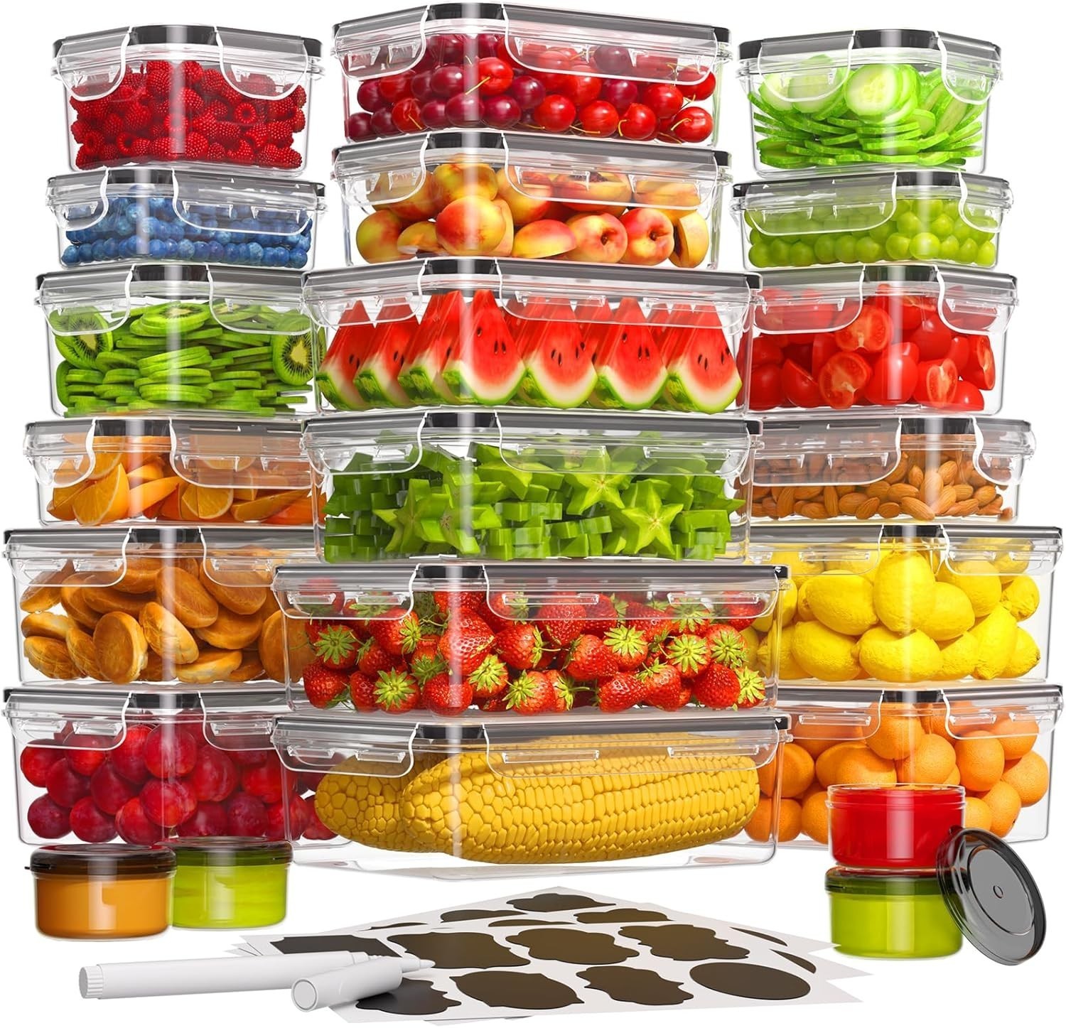 20PCS Food Storage Container Set w/ Lid Airtight Leak Proof Meal Prep Kitchen