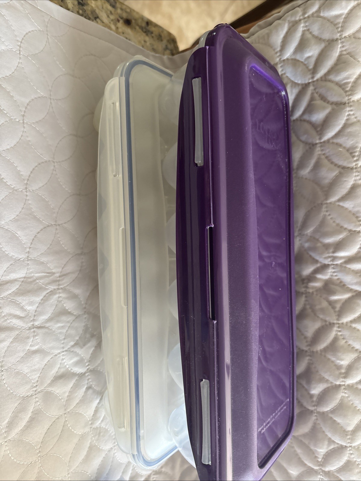 2 Hefty Lock & Lock Refrigerator Egg Keeper Storage Holds 12 Eggs Each