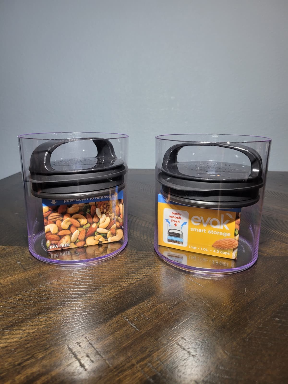 Evak Fresh Saver, smart storage, Airless Canister, 1.1 Quart, 2 Set