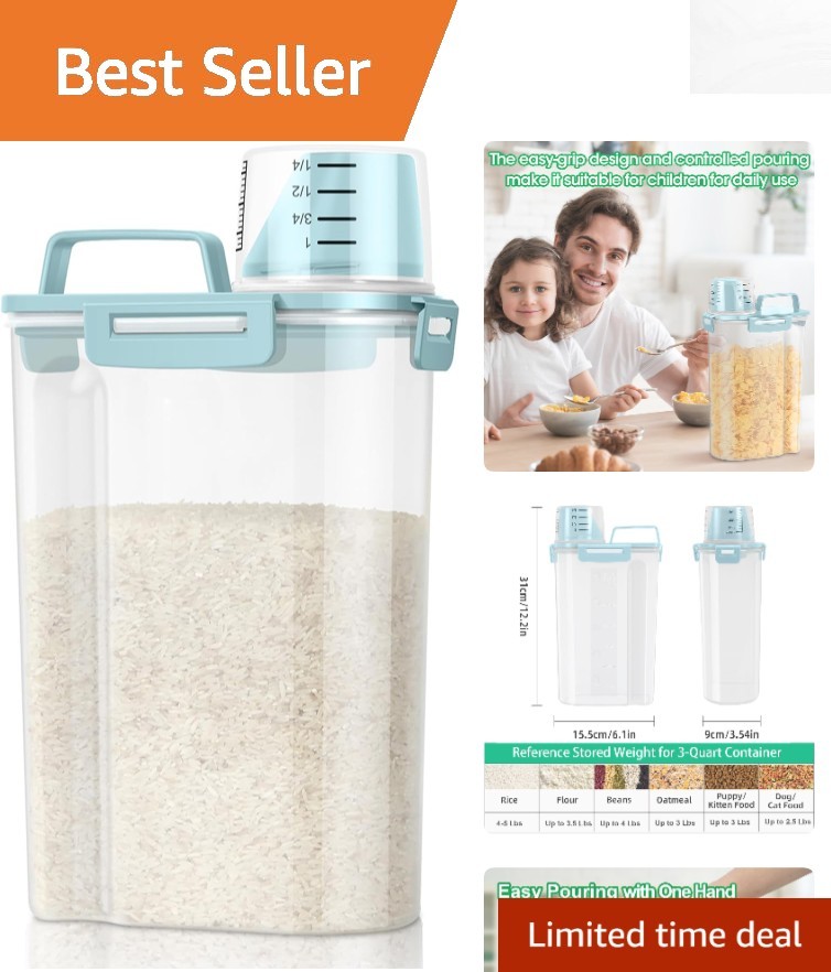 Versatile 5-Liter Dry Food Storage Container – Perfect for Rice, Flour & More