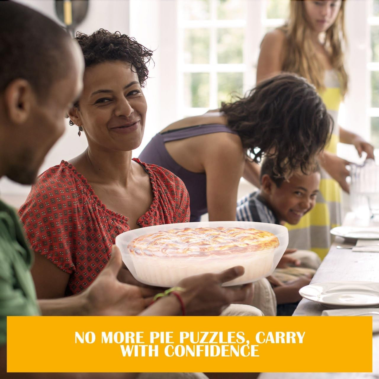 2 Pack Pie Carrier with Airtight Lid – BPA Free Pie Storage Container with Cover