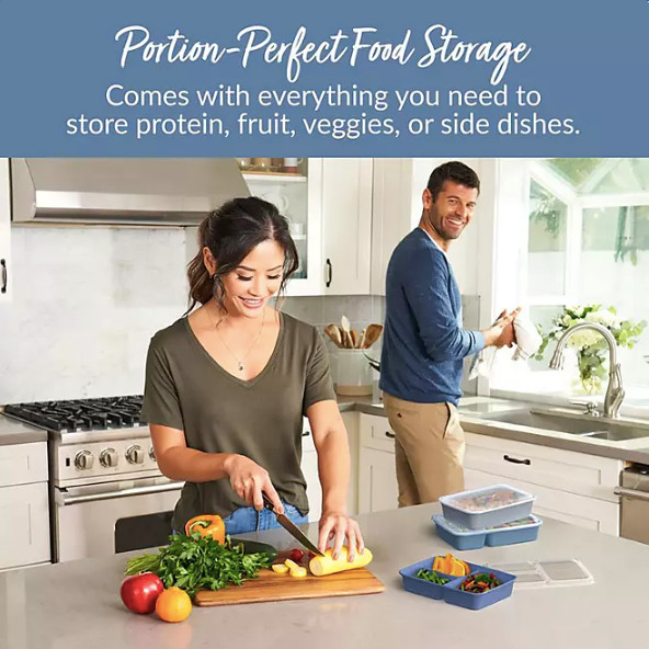 Bentgo Prep 90 Piece Meal Prep Set (Blue Mist Collection)