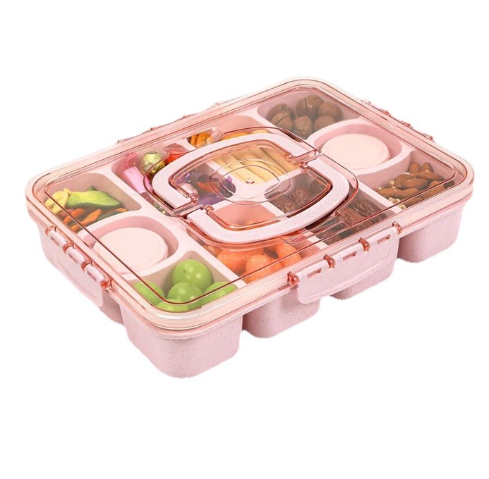 Caperci Snack Box Container with Leak-Resistant Lid & Locking Clips