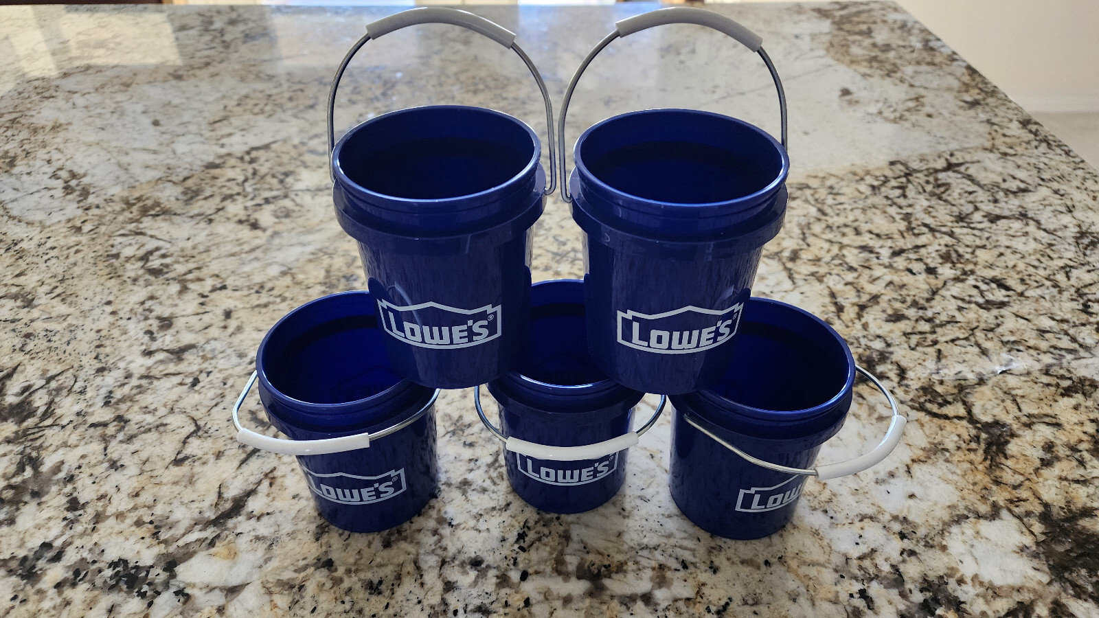 LOT OF 5! Lowe’s Mini Bucket 0.5-Quart BPA-Free Poly Paint Buckets Tik Tok Viral