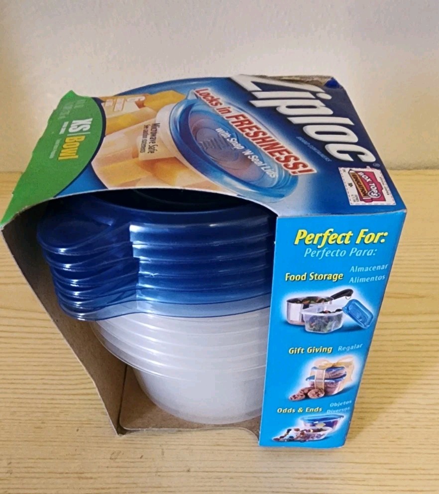 Ziploc Snap N Seal XS ROUND Bowls 6 in Pack Containers & Lids Smart Snap