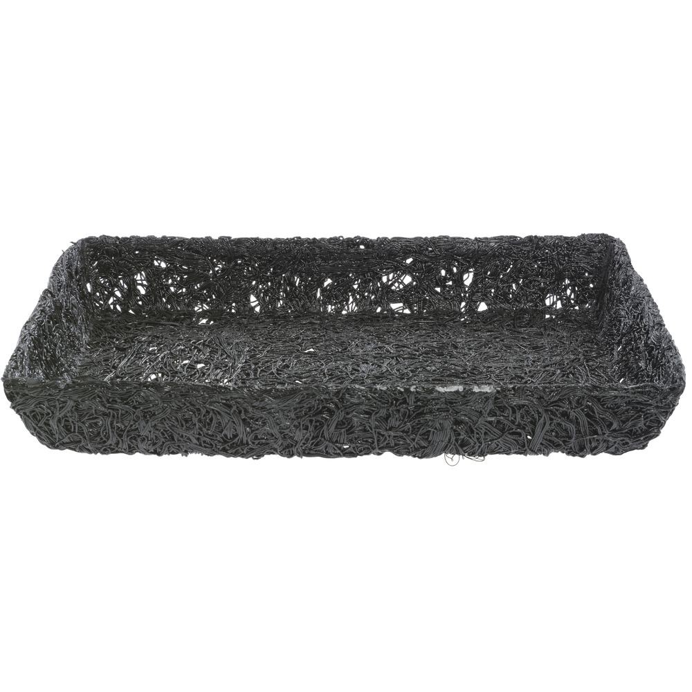 Ventilated Produce Tray Rectangular Black Plastic- 21″L x 14″W x 3″H