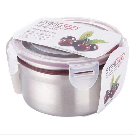 STENLOCK Classic Stainless Steel Side lunch Box 420ml Circle NO 4