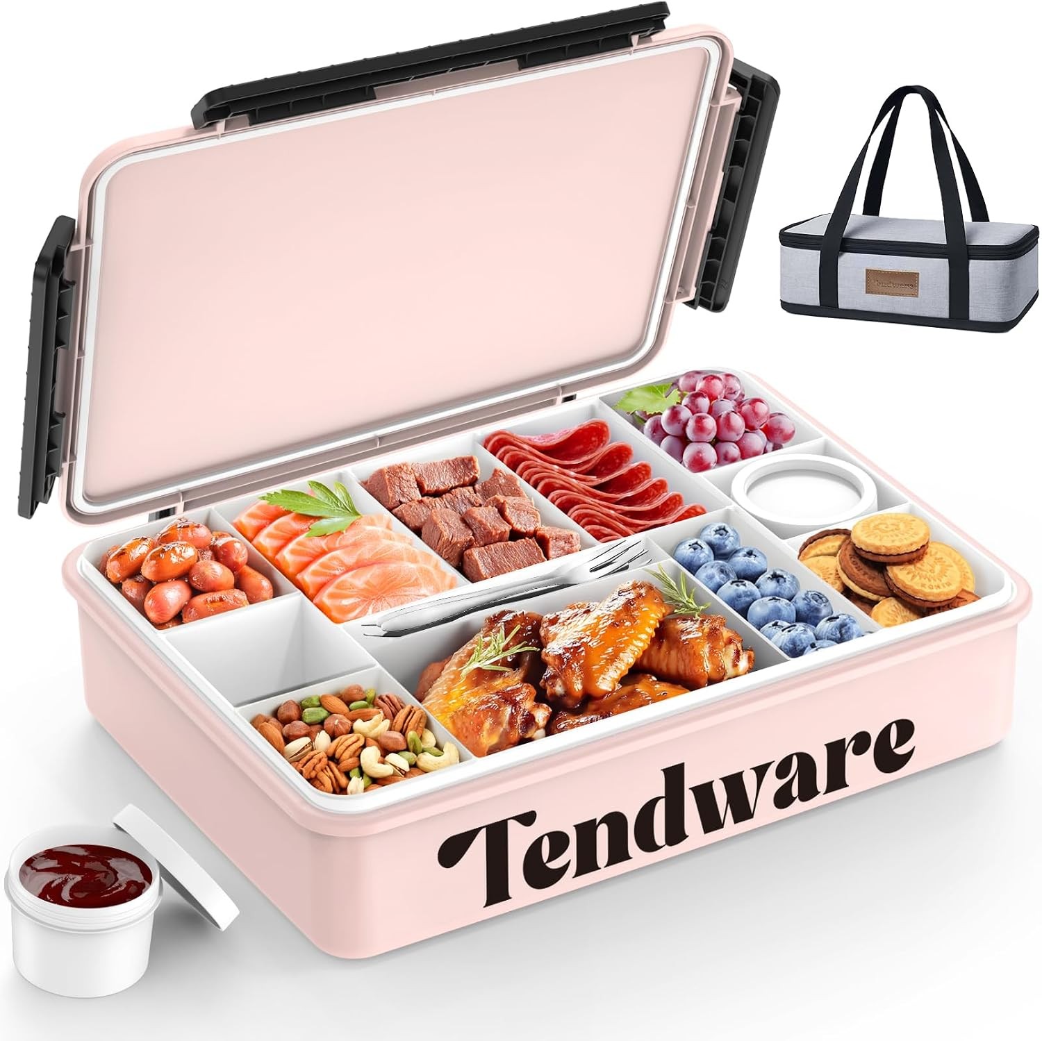 Chilled Portable Snackle Box Container W/ Ice Pack Beach Essentials Summer
