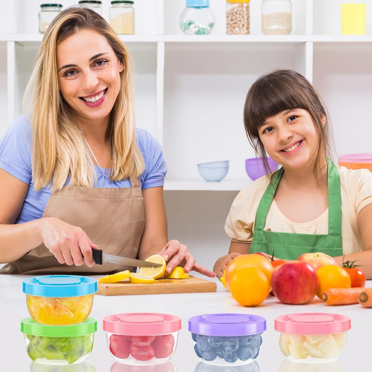 Containers with Screw On Lids, Leakproof & Airtight, Freezer Safe