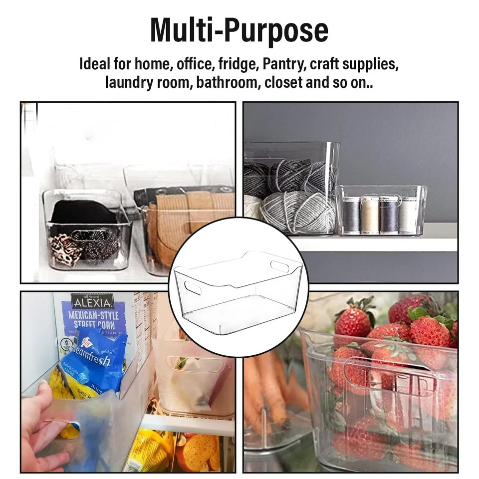 Clear Plastic Storage Bins for Kitchen Organization or Pantry Organizers and …