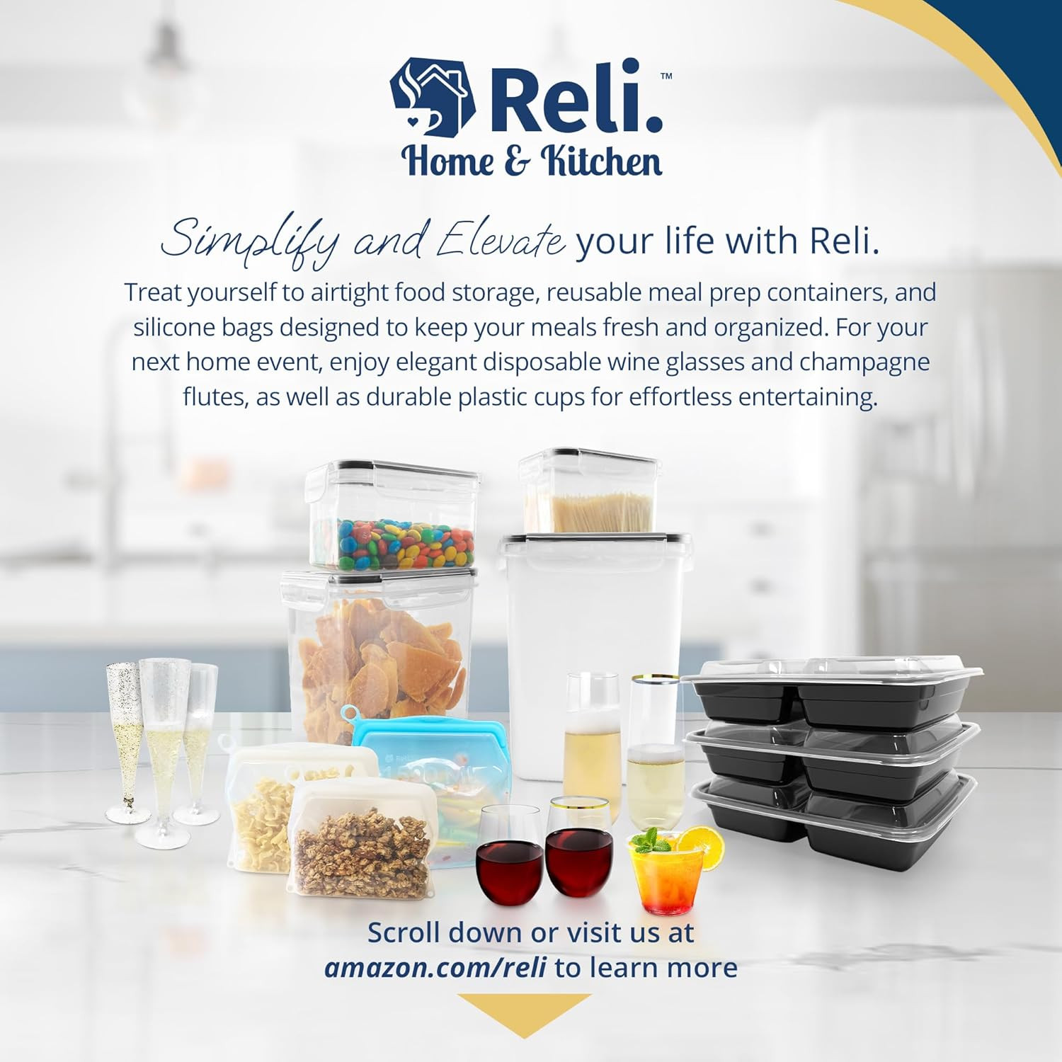 Airtight Food Storage Containers with Lids (26 Sets) | Kitchen Organizers and St