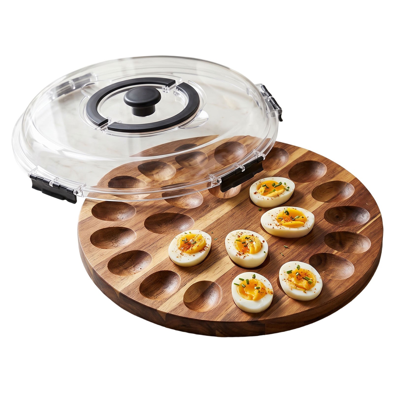 Deviled Egg Containers with Lid & Secure Snap, Holds 24 Eggs Deviled Egg Tray US