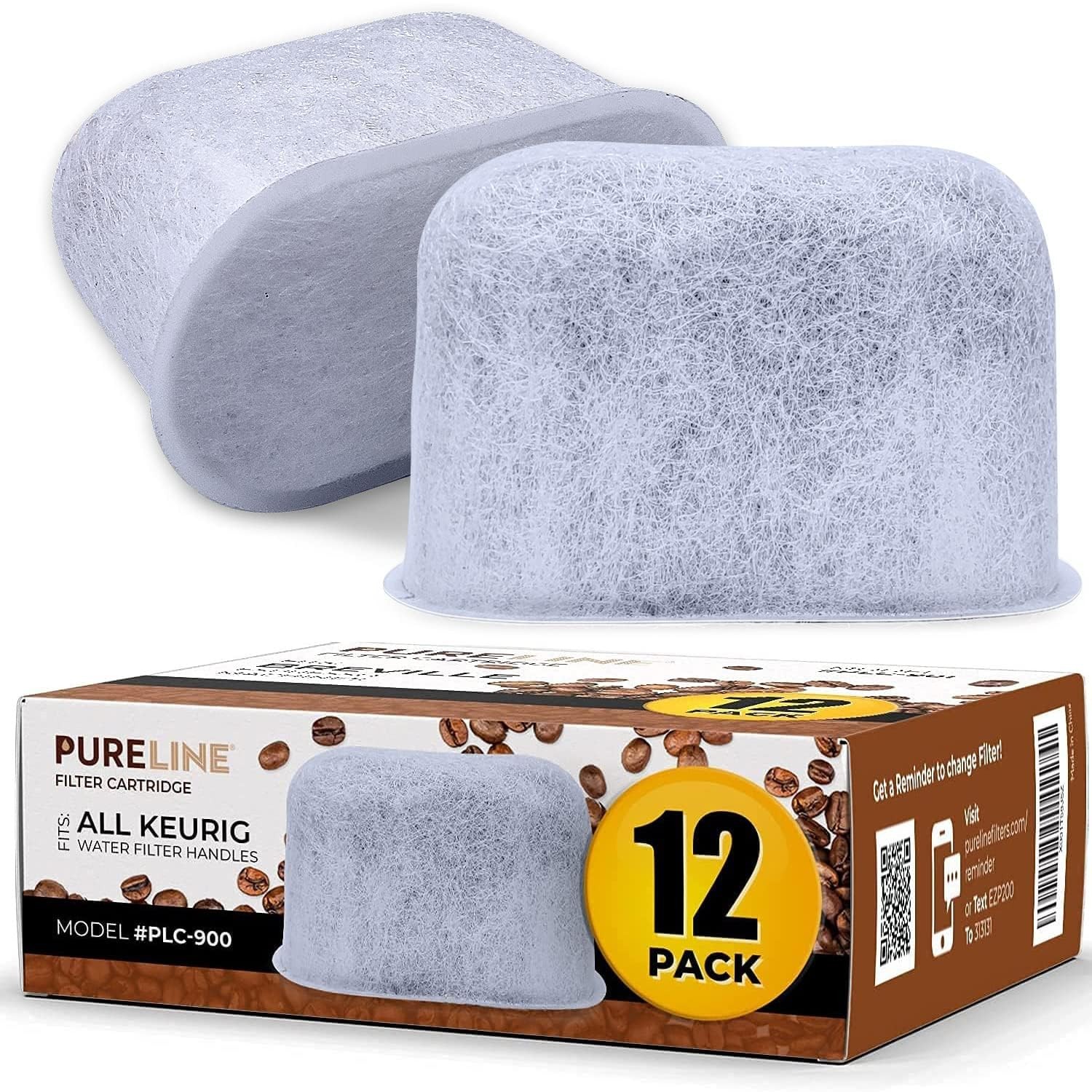 Keurig Filter Replacement, 12 Pack Compatible Charcoal 12 Count (Pack of 1)