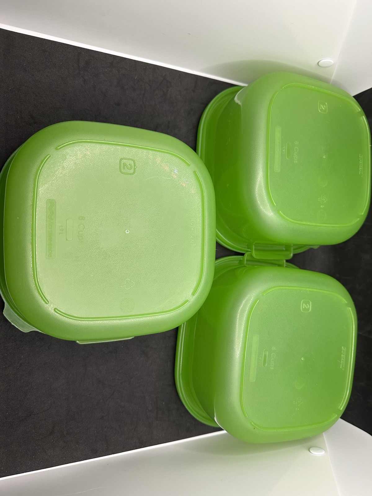 Vintage Superseal Avocado Green Food Storage Container Lot 6 Matching Lids