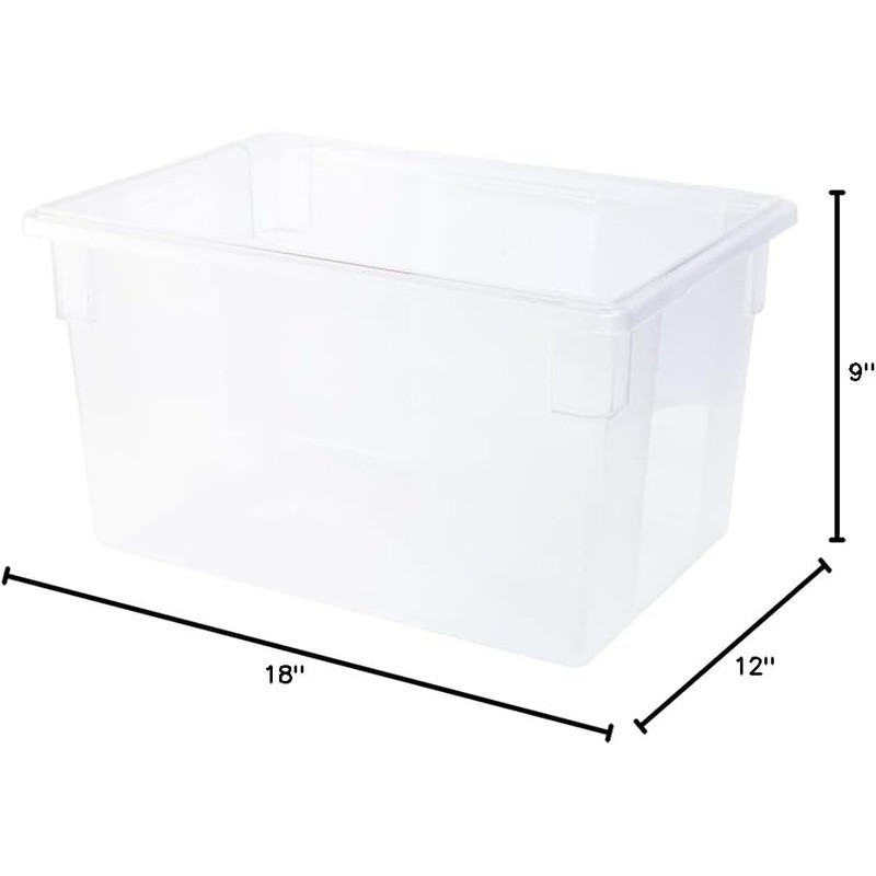 Clear Polycarbonate Storage Totes Freezer Dishwasher Safe W/ Date Control Panel