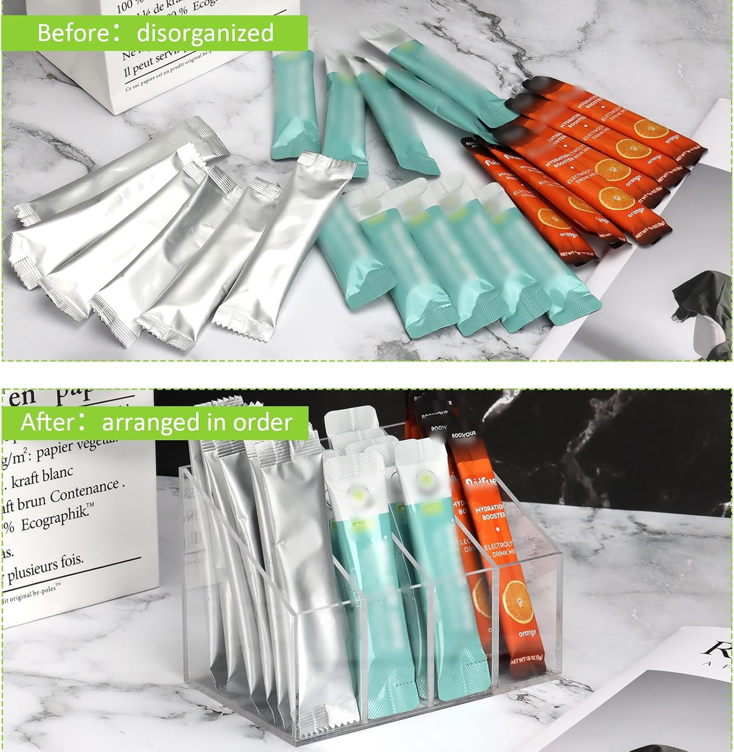 Drink Packet Holder Water Flavor Packet Storage Container Water Flavor Packet Or