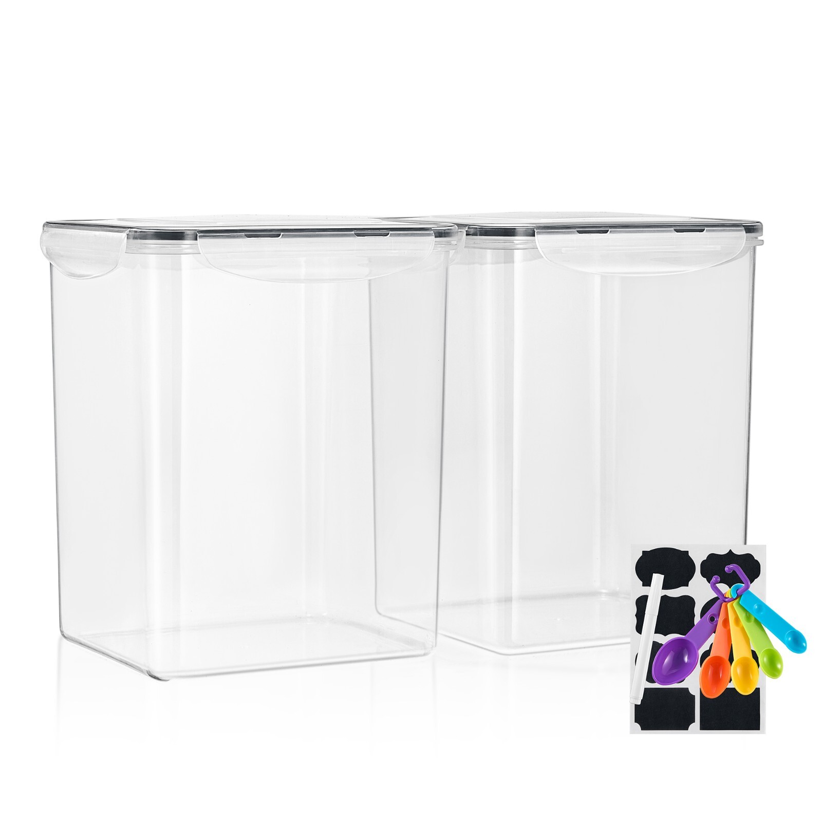 Sorbus Airtight Food Storage Containers Lids, Labels, Marker BPA Free – 2Pk