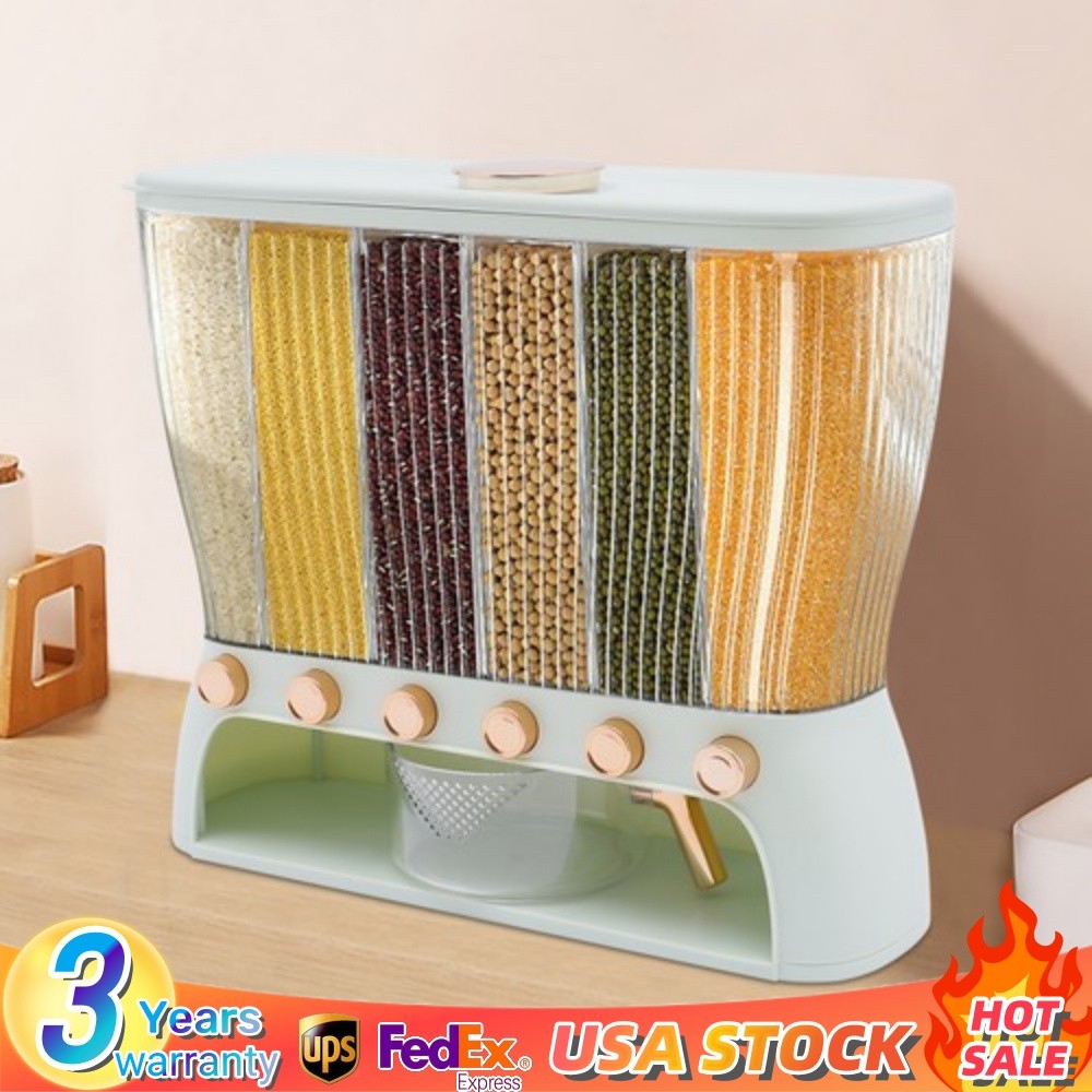 Cereal Dispenser Kitchen Food Storage Container Airtight Dry Food Storage Box