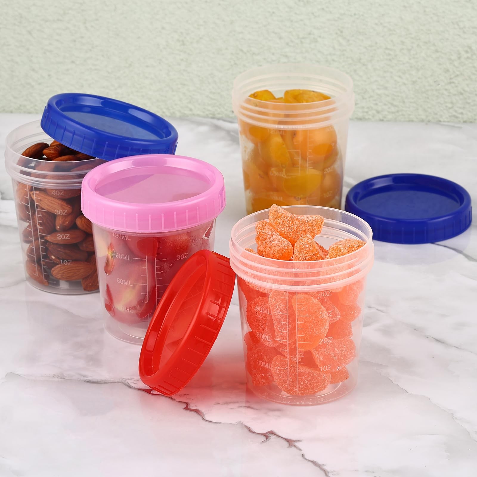 44 Pack 4 Oz Freezer Storage Containers with Lids, Soup Containers with Lids,…