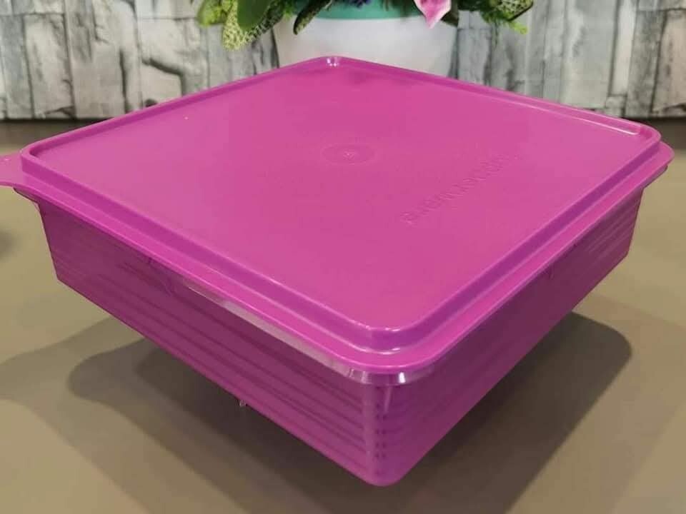 2.9L Tupperware B2B Purple Snack Stor Sandwich Sweet Square Keeper Saver Server