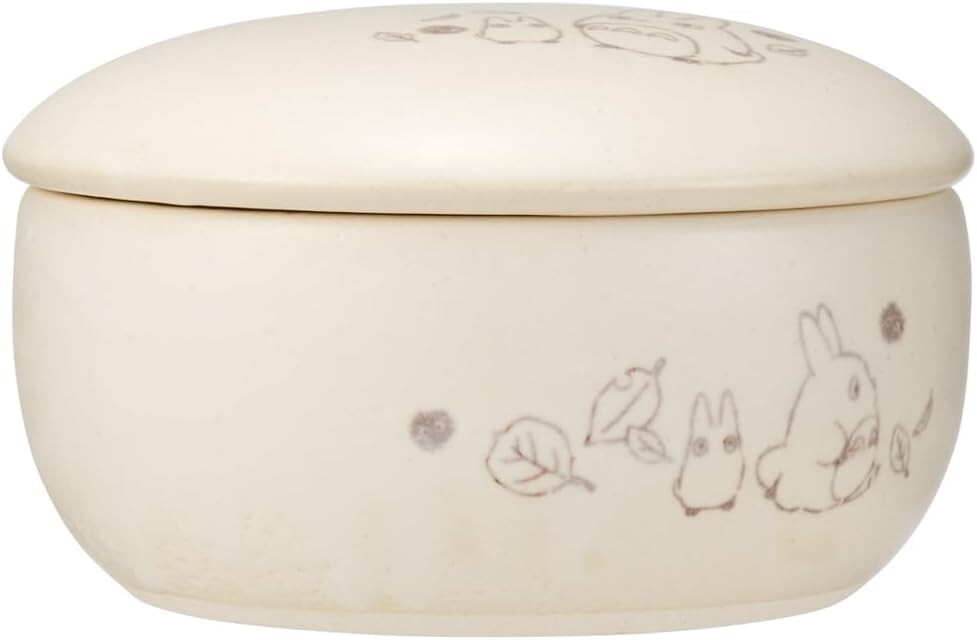 BankoWare Totoro Ohitsu Ceramic Continer for Cooked Rice 1Go White Ghibli New