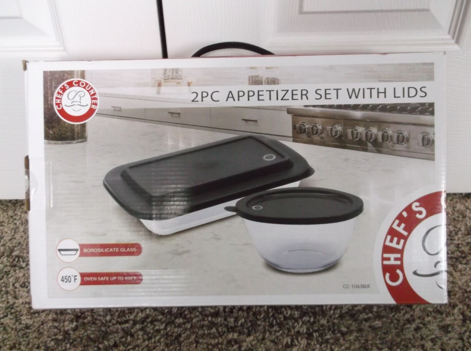 Chefs Counter 2 Piece Appetizer Set with Lids (NIB)