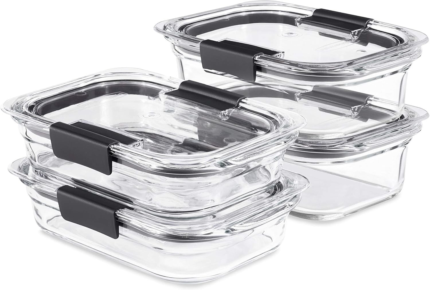 Brilliance Glass Food Storage set of 4 containers 8 total pieces 4 containers…