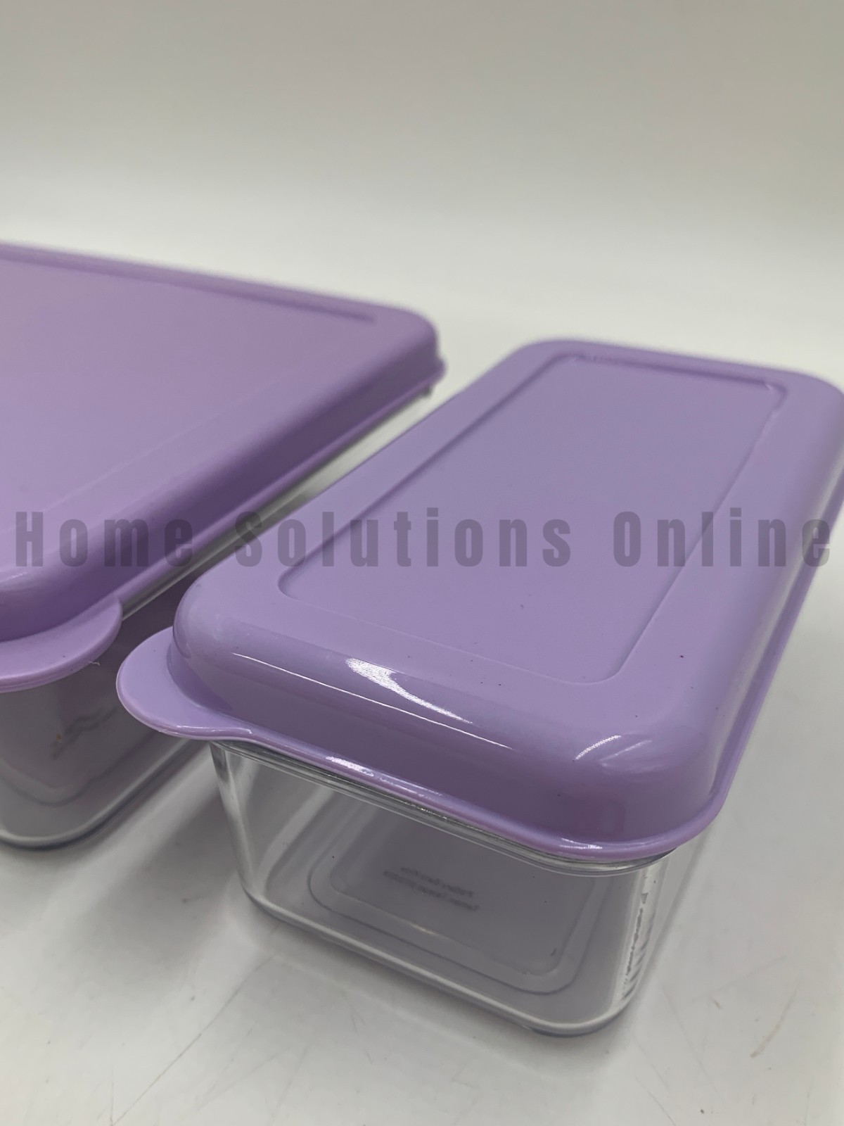 Pottery Barn Kids Spencer Clear Food Storage Containers S/3 Lavender #D421A