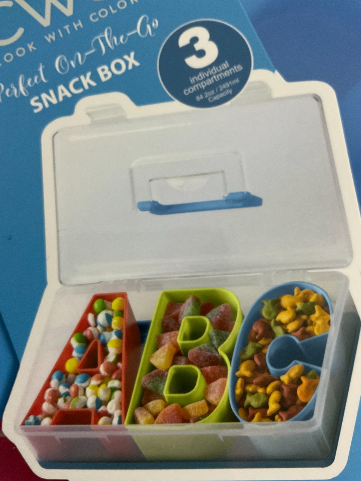 CWC Cook with Color ABC Alphabet Snack Box Set Perfect On-the-Go 3 Compartments