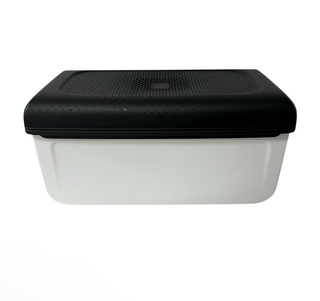 Tupperware BreadSmart Container Black White EUC Sew Photos