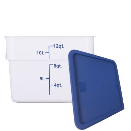 CenPro 29A-088 Square Food Storage Containers with Lids, 12 Qt. (12 Pack)