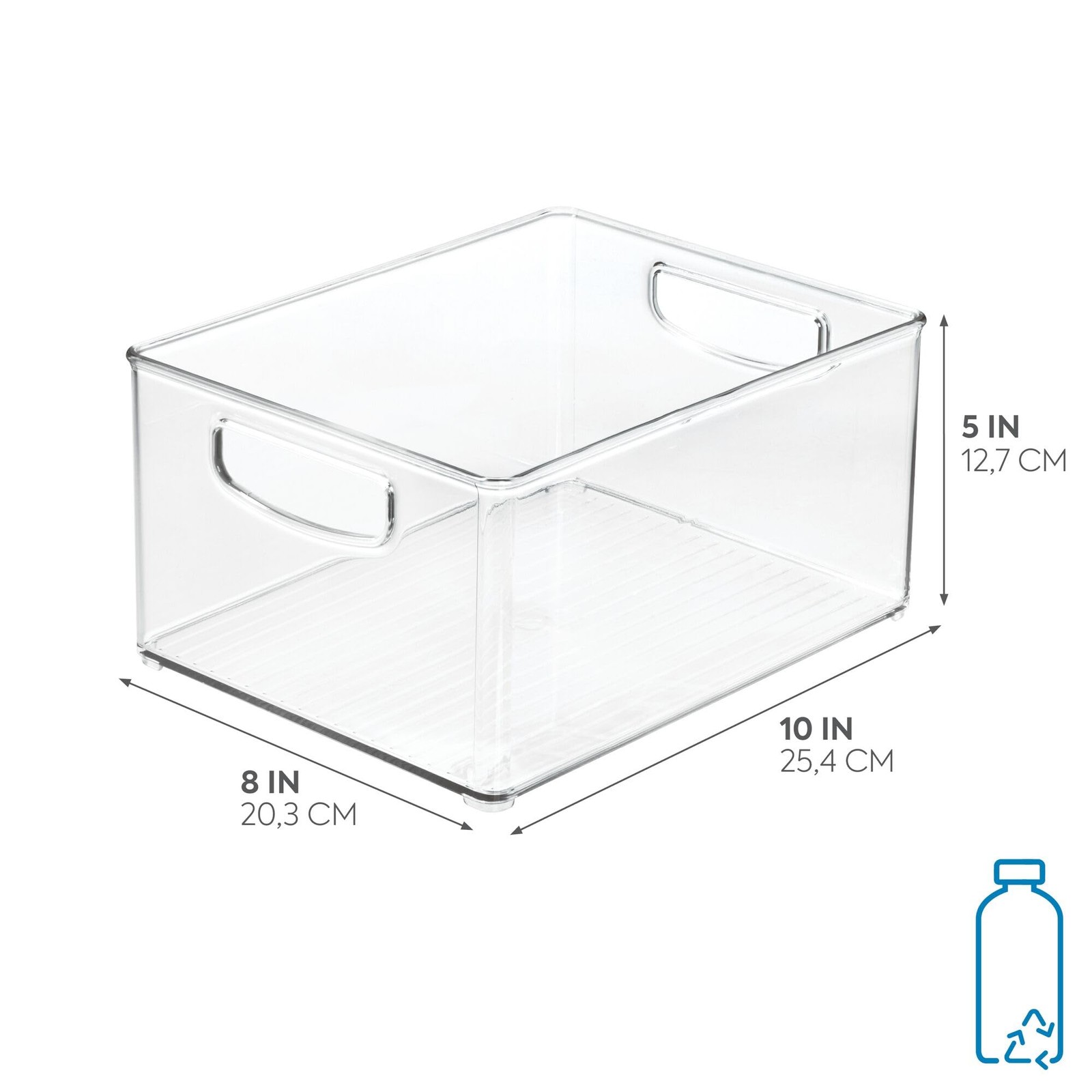 Idesign Extra Large Clear Food Storage Bin 10X8x5 Bpa Free Refrigerator Organ…
