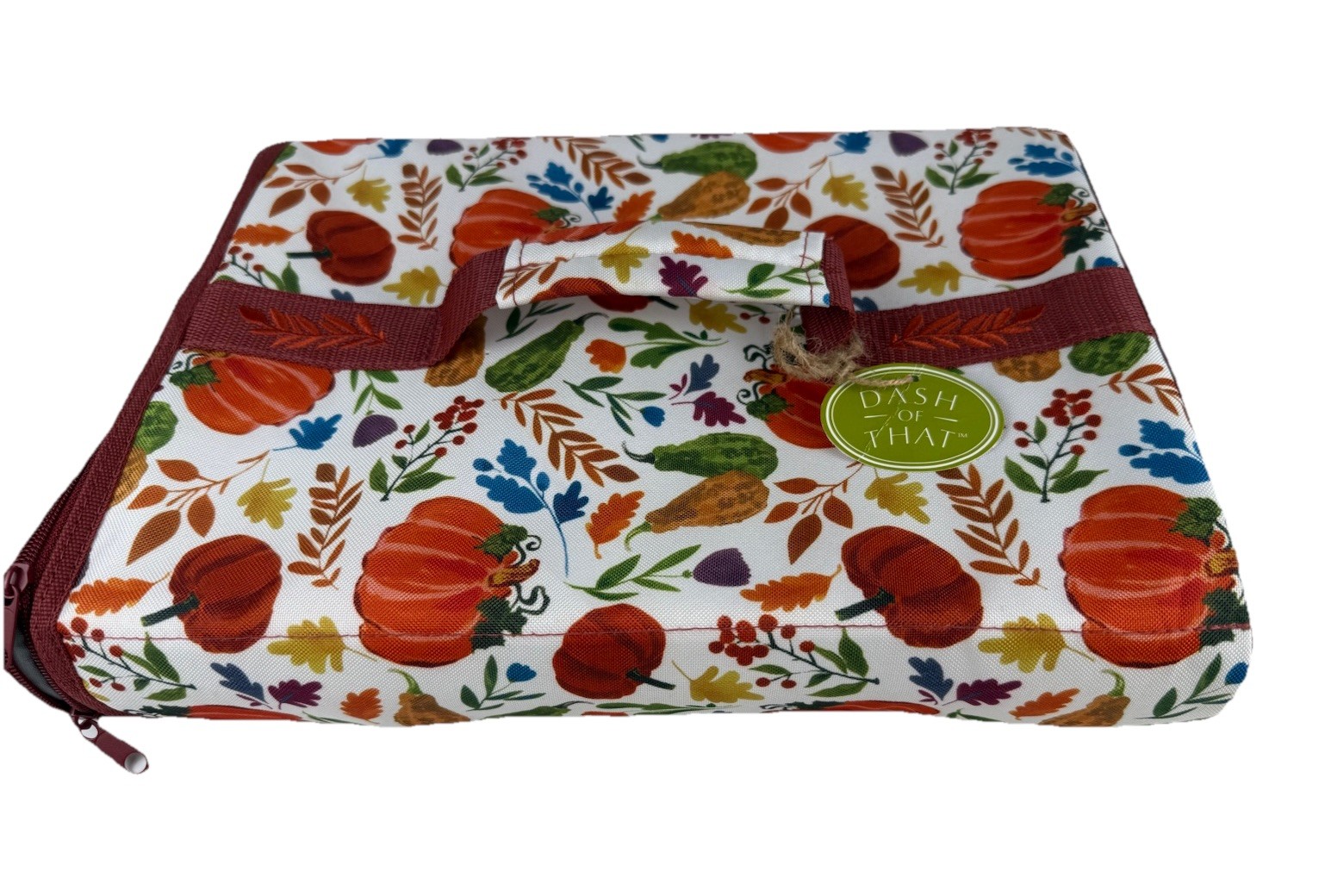 NEW Dash of That Insulated Food Carrier 15 x 11 x 3 Pumpkins Harvest Holiday