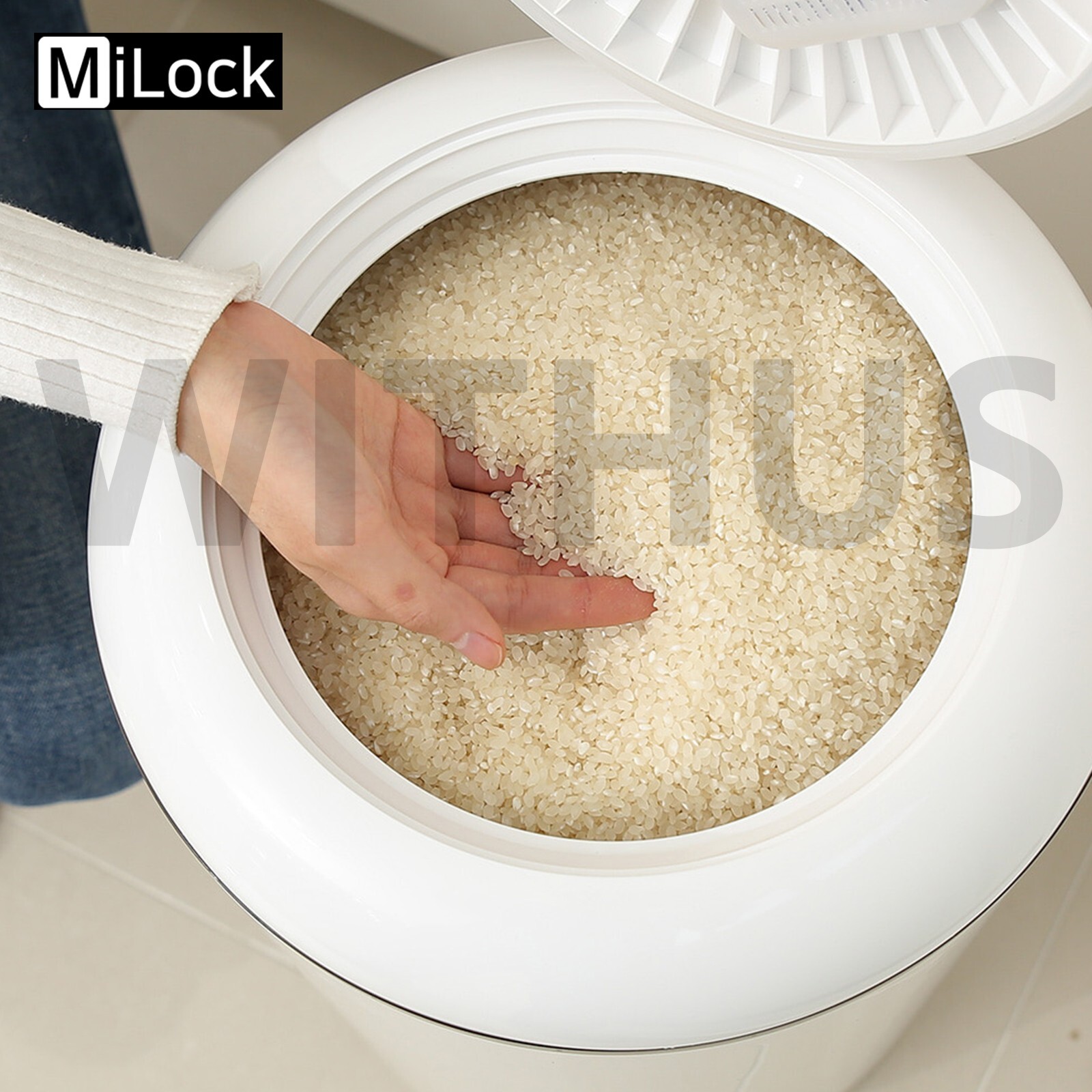 MiLock Bio Vacuum Seal Rice Storage Container 24L