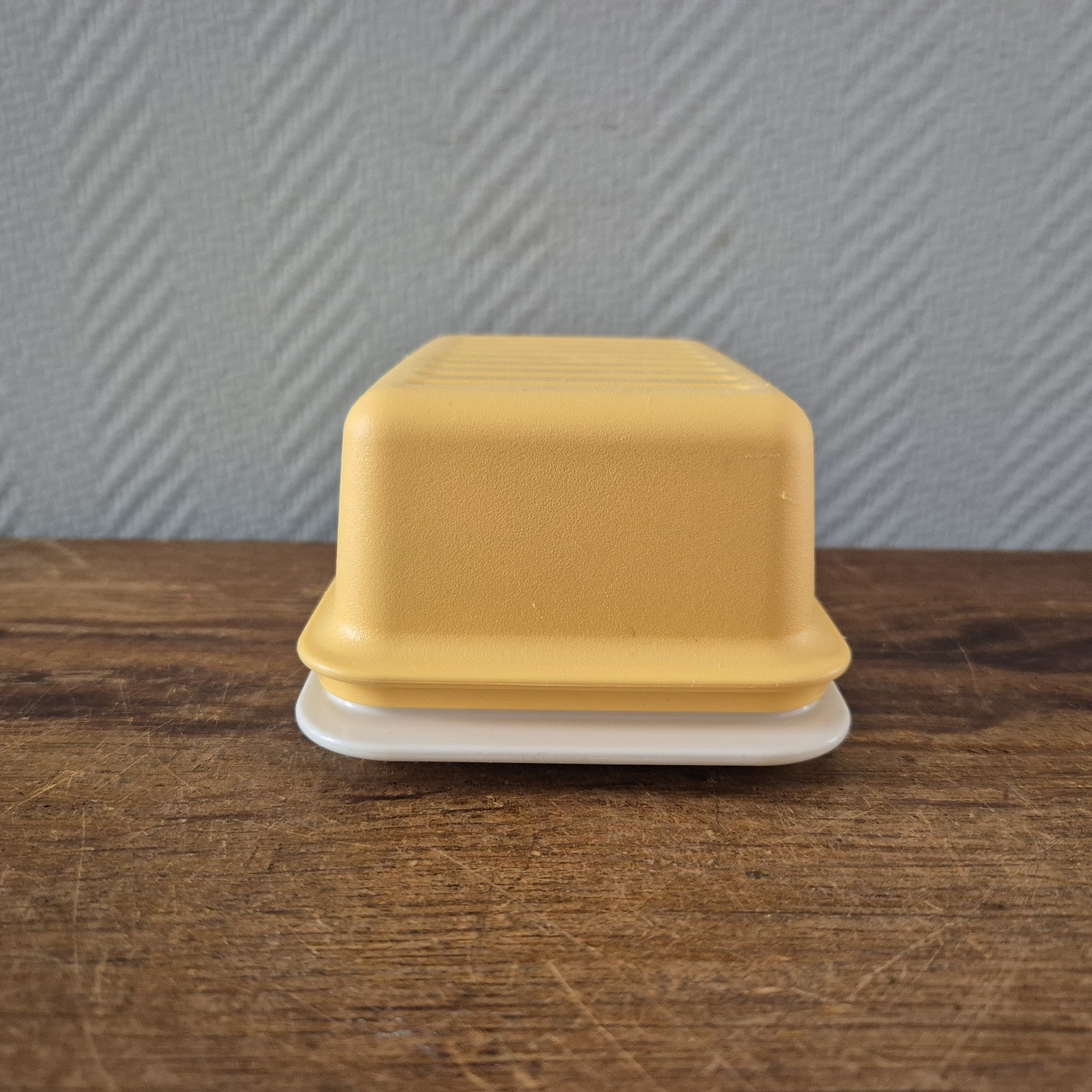 Vintage Tupperware Butter Fleet Cheese Storage Box Storage Tray Butter Yellow 1