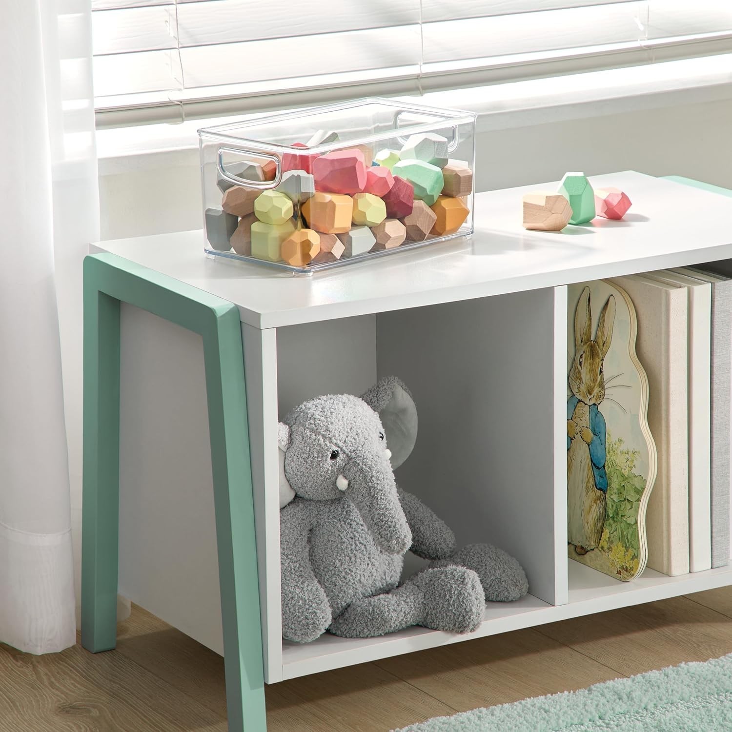 Stylish BPA-Free Clear Storage Bin with Handles – Perfect for Home Organization