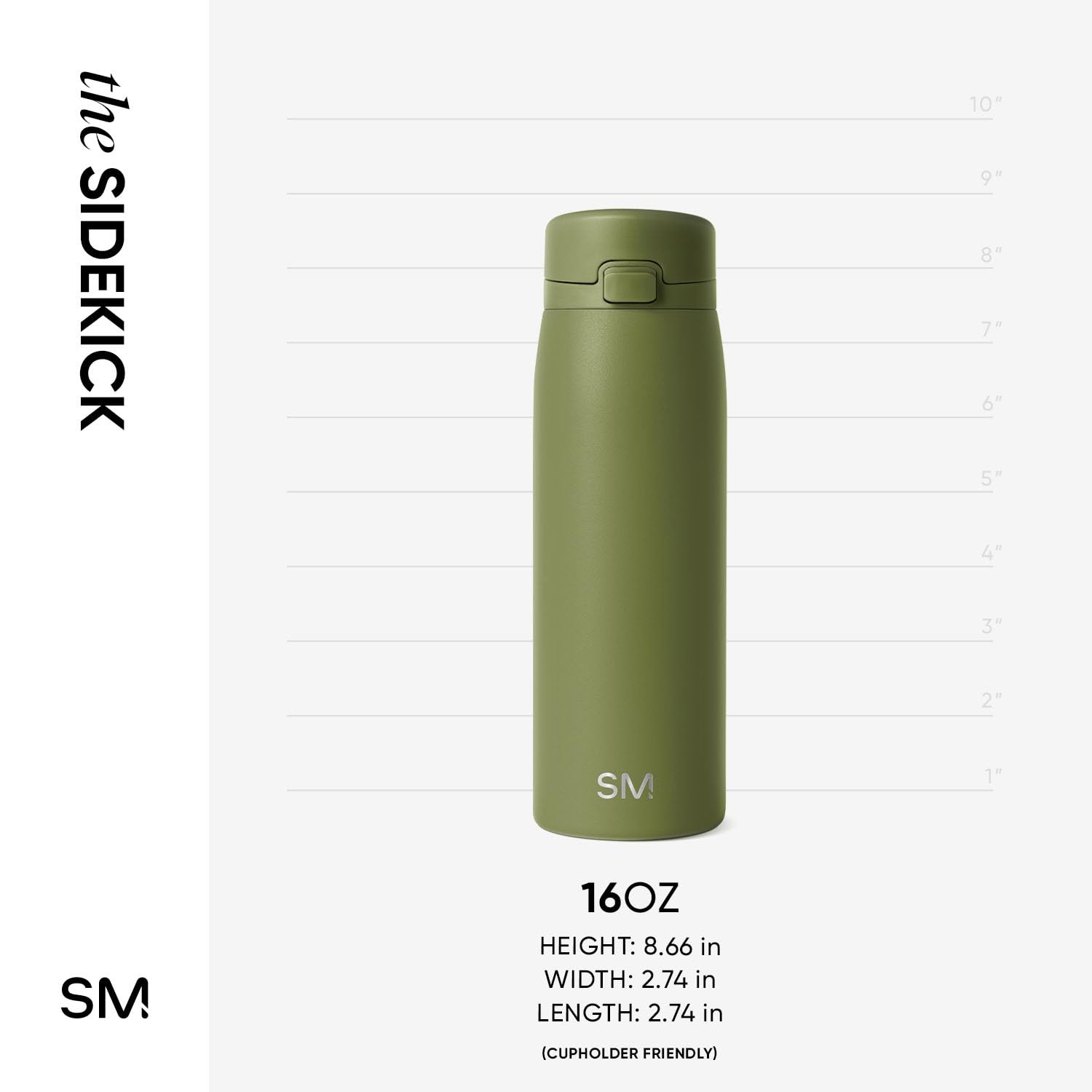 Simple Modern Sidekick Travel Coffee Mug Ceramic-Lined Insulated Stainless