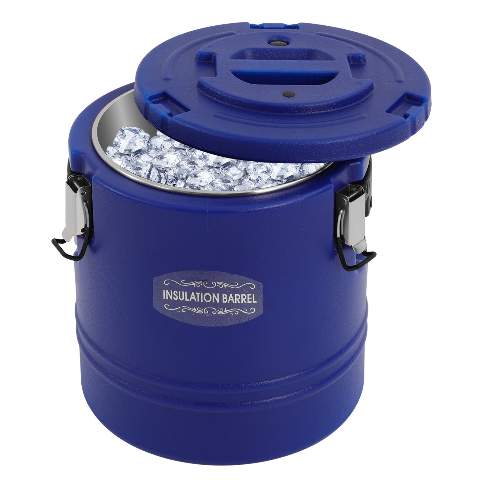 Blue 15L/13.62 QT Modern Insulated Bucket, Insulated Soup Container With Lid