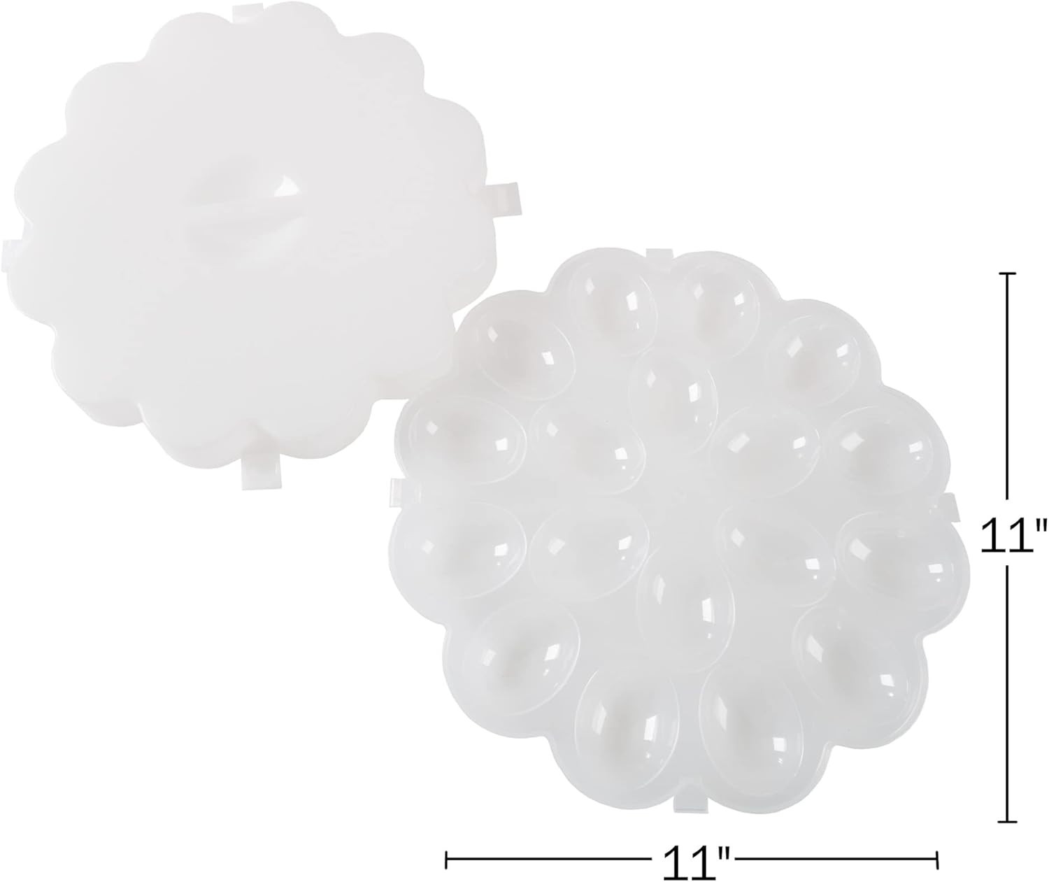 Deviled Egg Containers with Lid – Set of 2 Platters Hold 18 Eggs Each – Egg Cont