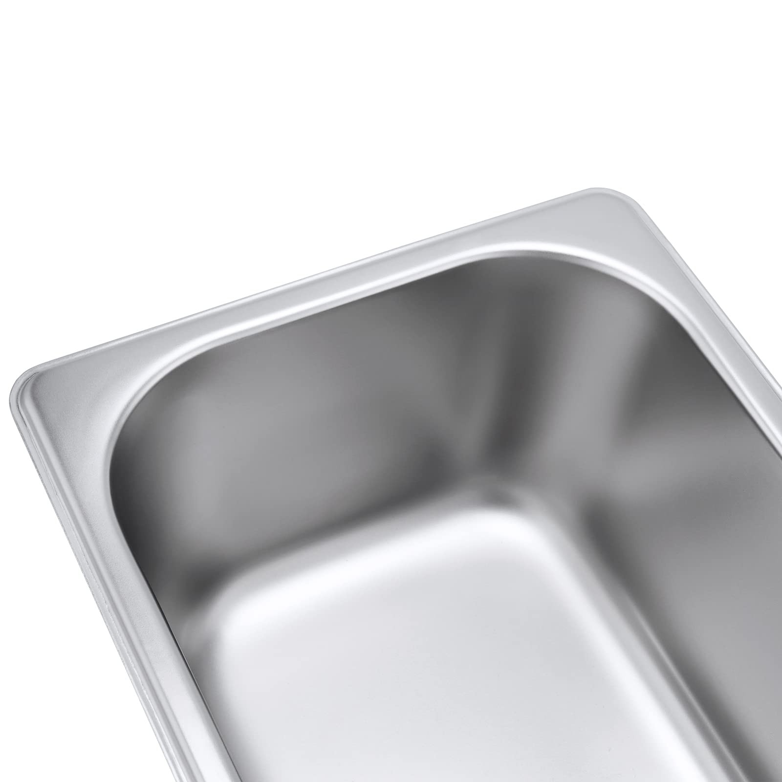 6 PCS Stainless Steel Steam Hotel Pan 1/3 Size 4 Inch Deep AntiJam Catering