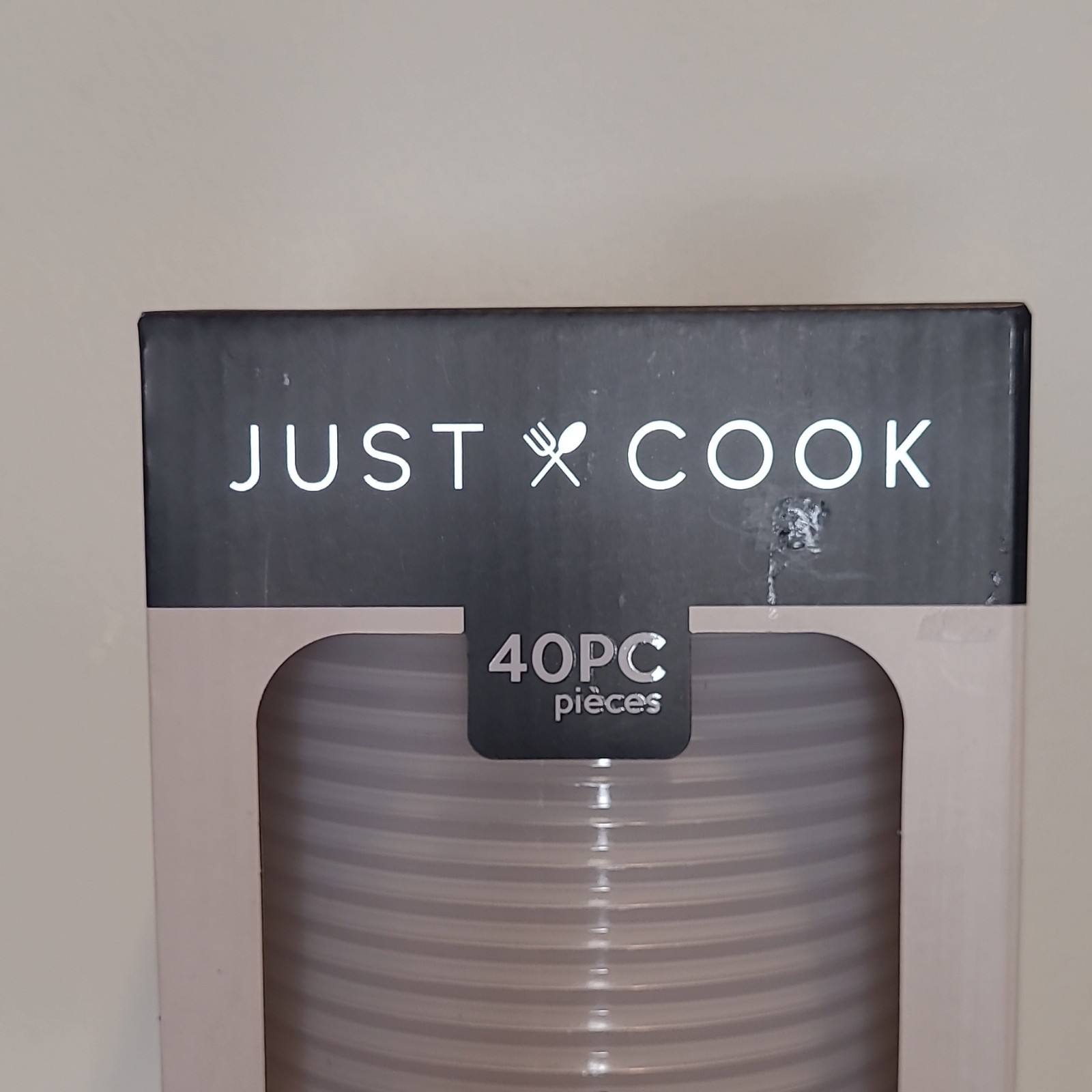 Just Cook 40pc 8oz Round Clear Meal Prep Containers w/ Snap Lids BPA-Free