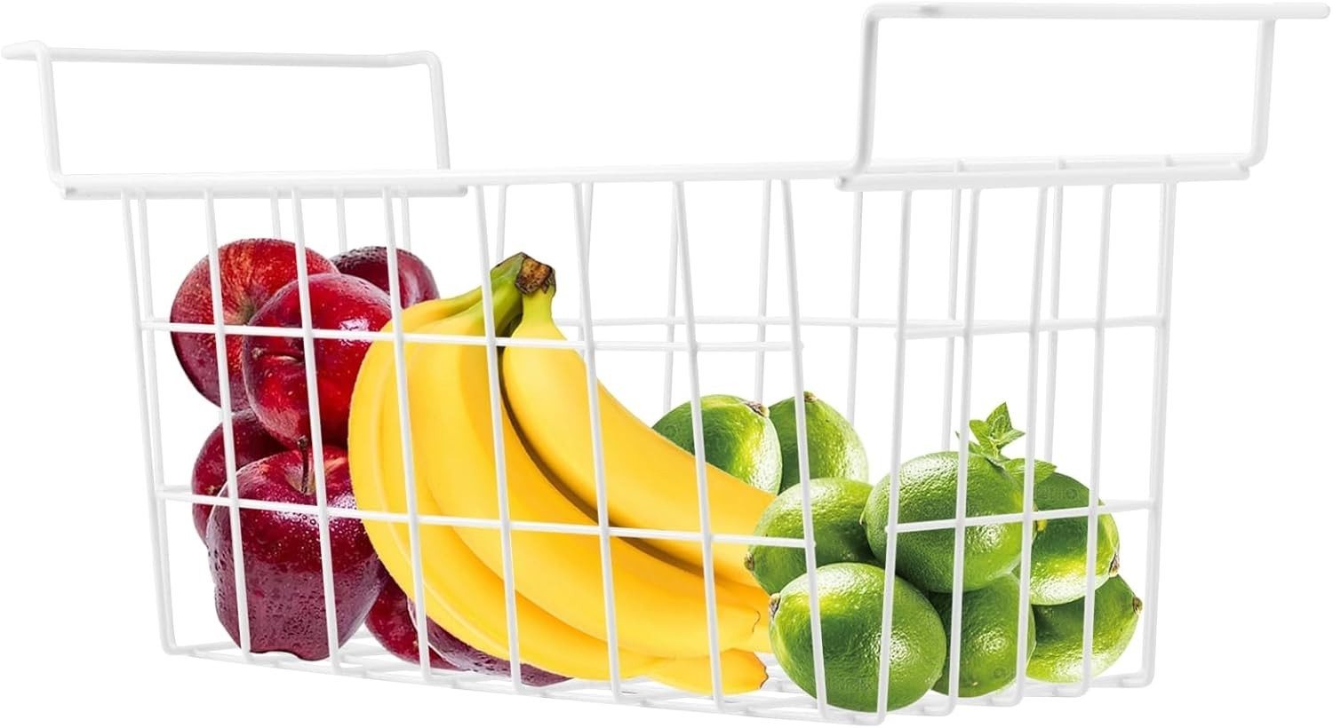 17.5″ Stackable Freezer Organizer Bins – 2 Metal Wire Baskets for Efficiency