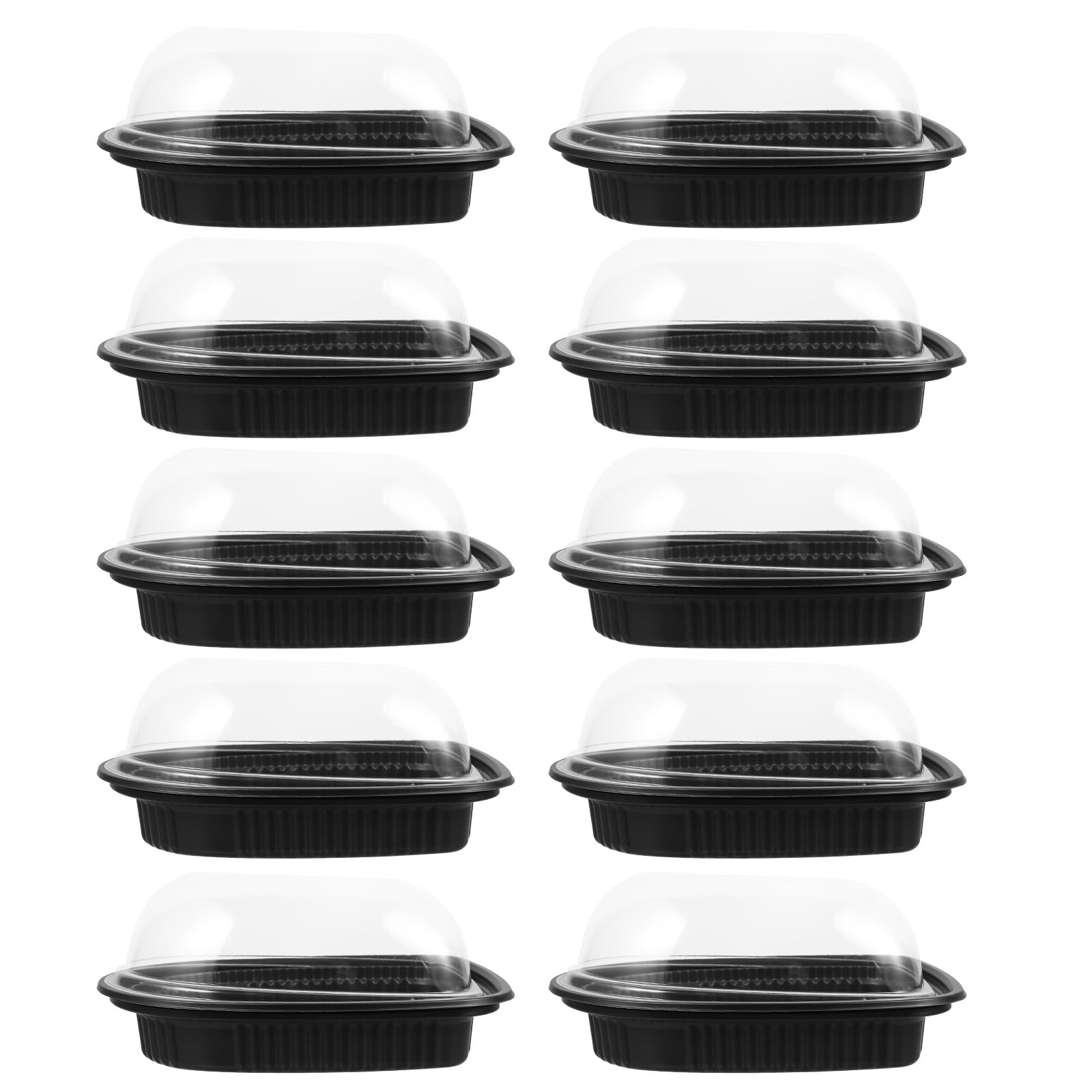 Luxshiny Disposable Roasted Chicken Box with Lid 10.24X7.68X3.54 Inches Take-…