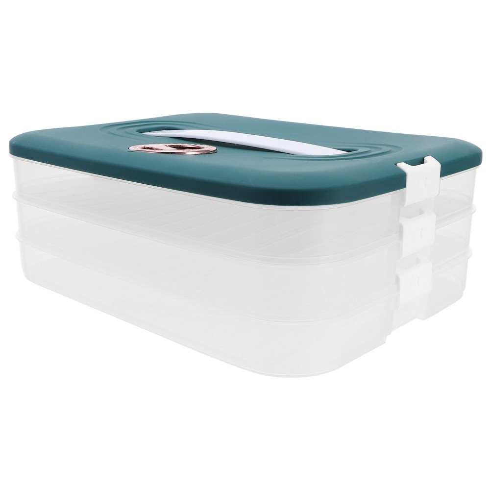 Rectangular Dumpling Case with Antistick Base for Efficient Freezer Food Storage