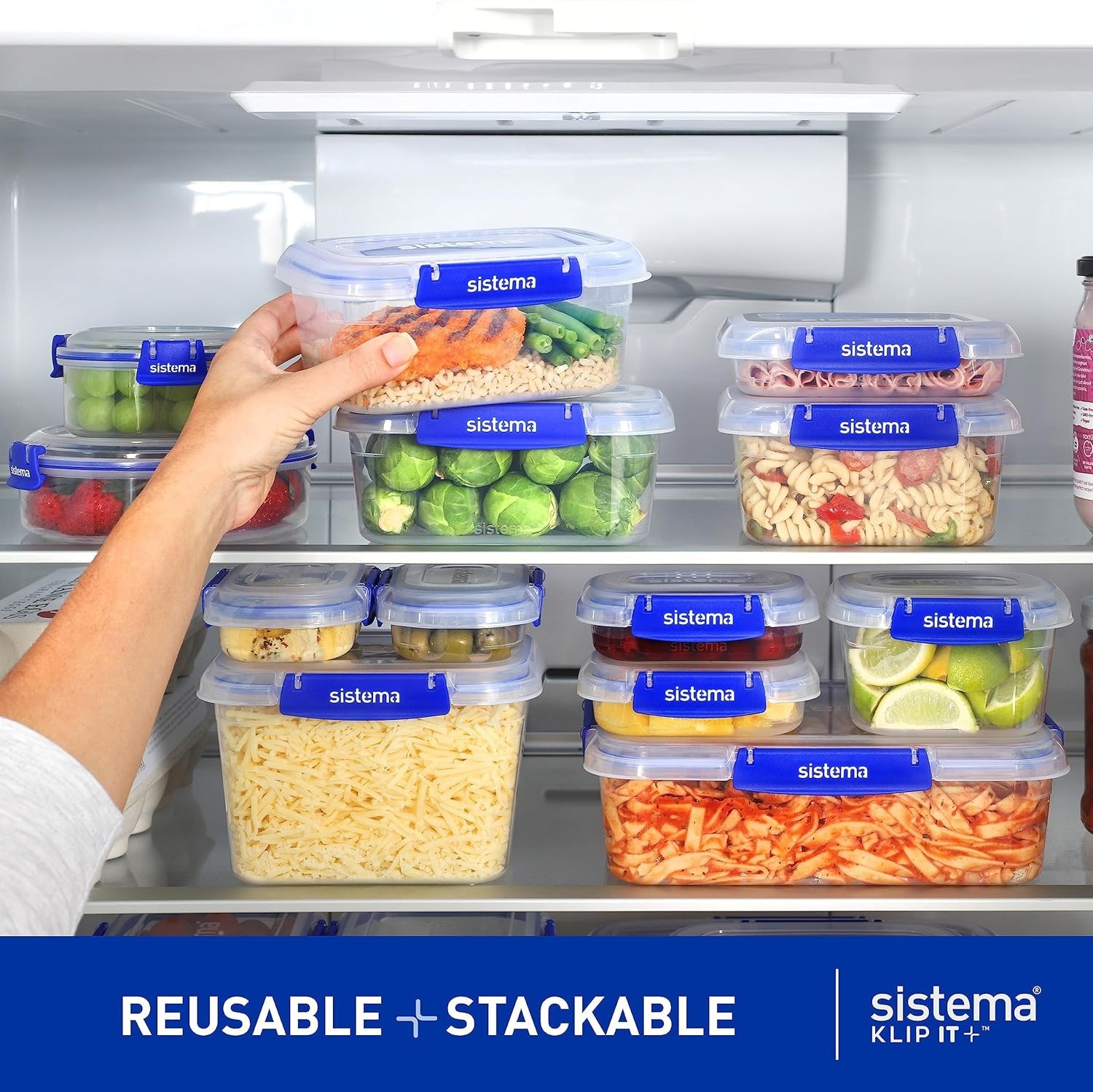 Sistema Klip It Clear Rectangle Leak Proof Food Storage Container BPA Free Box