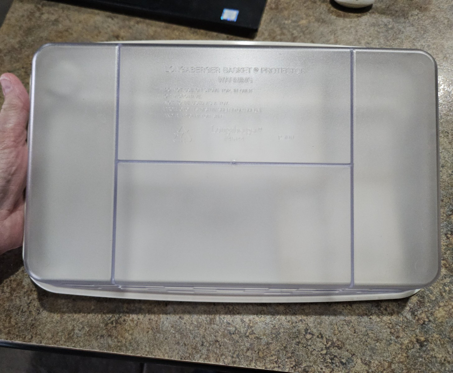 Longaberger 9×13 Serving Solutions Divided Protector & Lid #45144 Container