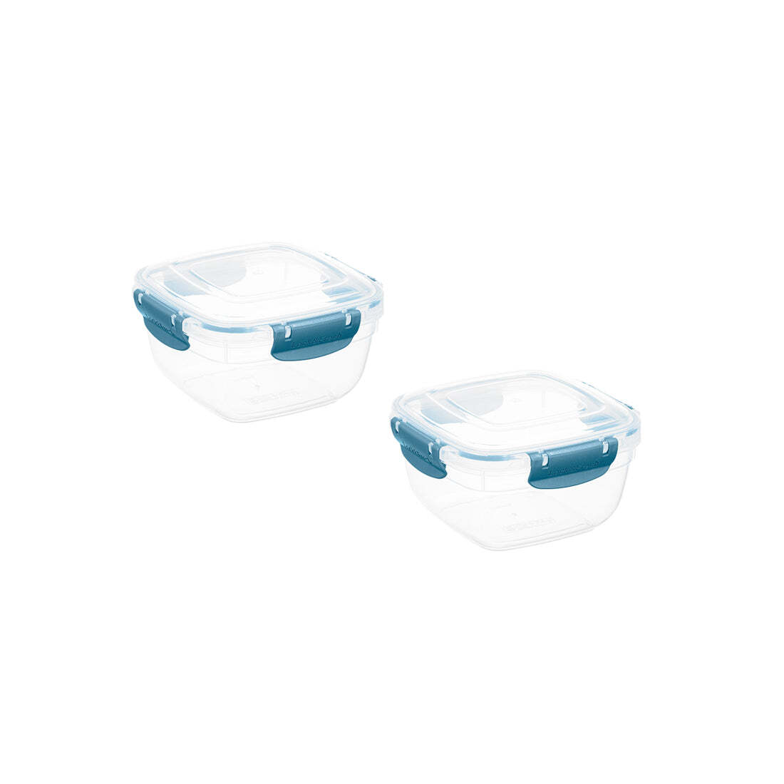 Superio Plastic Food Storage Containers, Airtight Lids, 30 oz., Blue, 2 pack